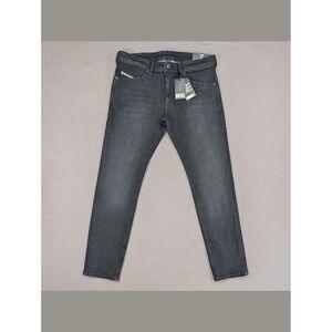 NWT Diesel Thommer Slim Black Denim Jeans 34x32